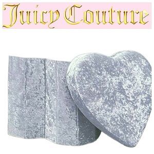 Juicy Couture Home Luxe Velvet Heart Shaped Collapsible Storage Cube